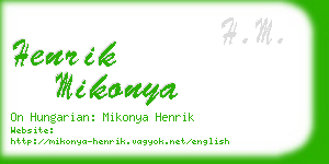 henrik mikonya business card